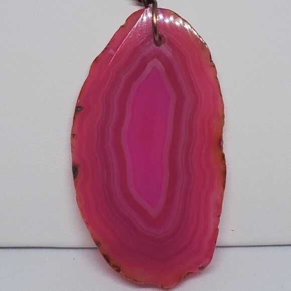 Pink Agate Necklace - Picture 2 of 3
